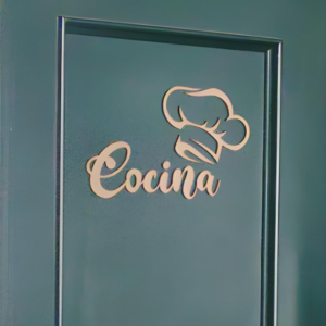 Cartel para puerta de cocina