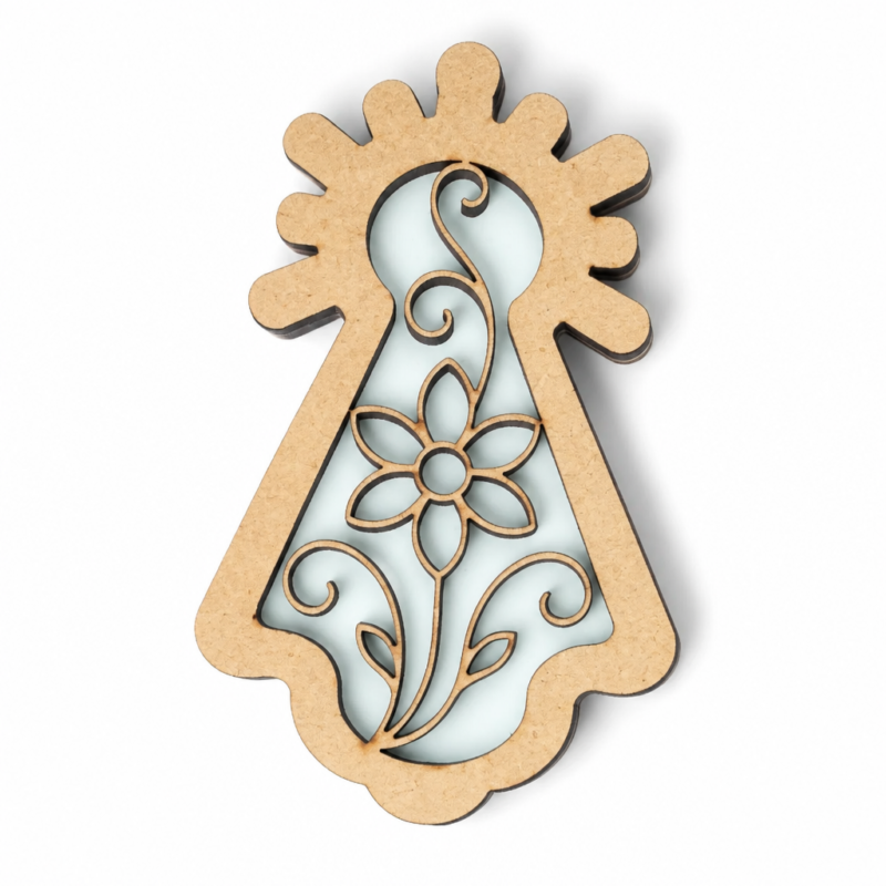Broche Virgen del Pilar Blanco