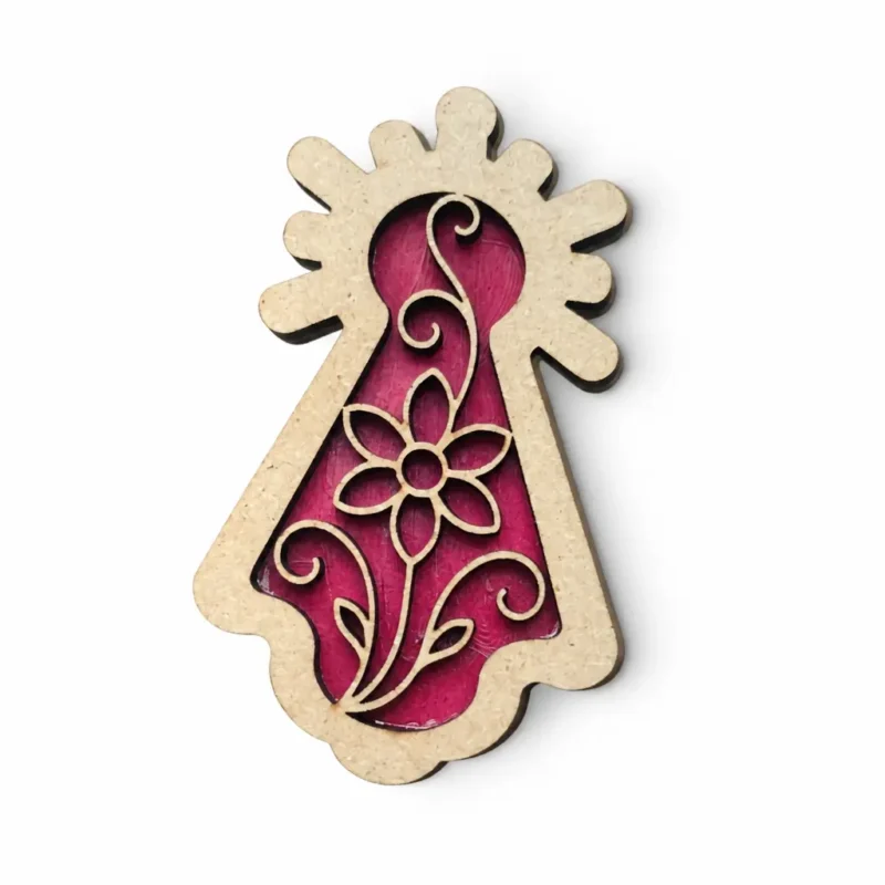 Broche Virgen del Pilar Rojo